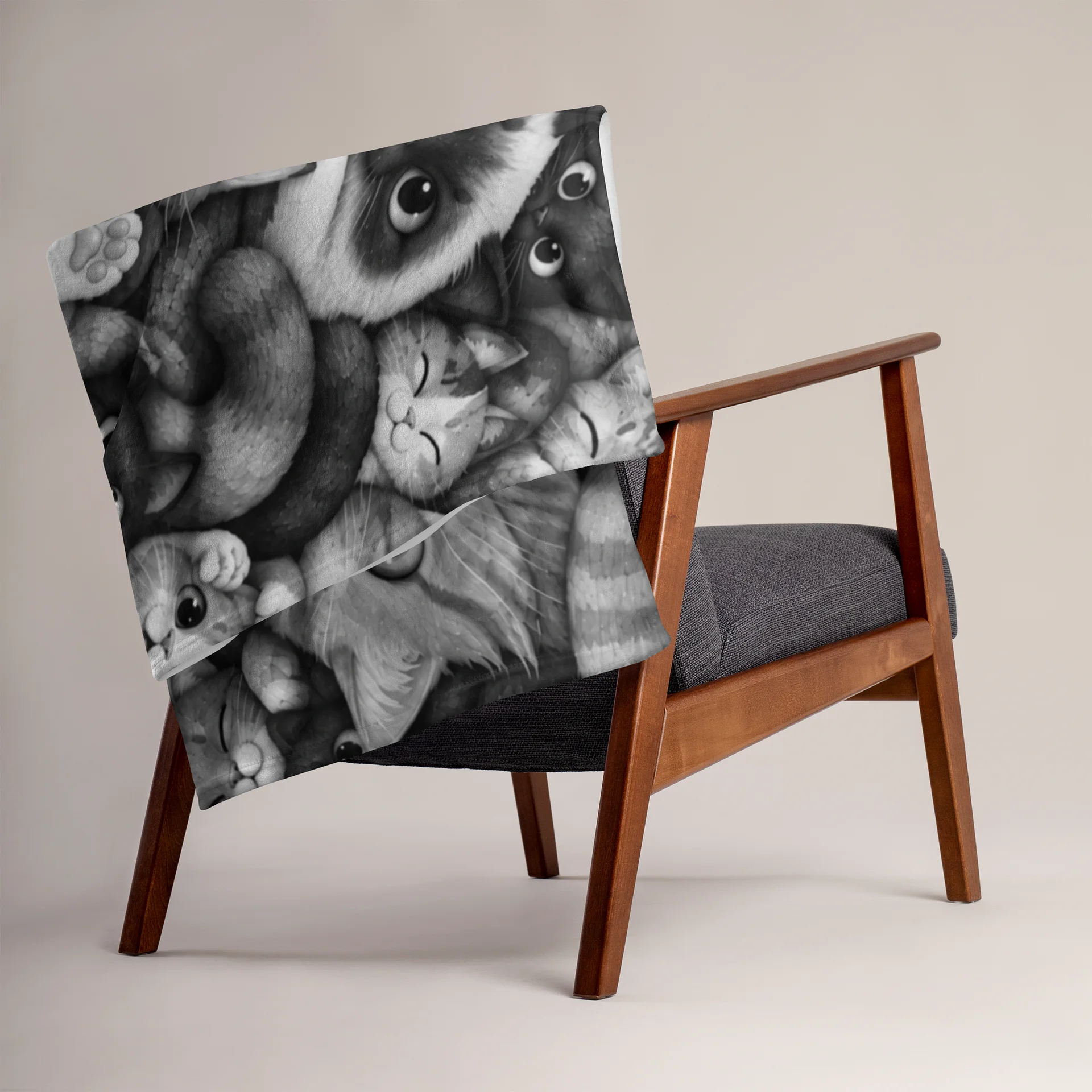 Plaid Faune - Chats en Clair-Obscur product image (3)
