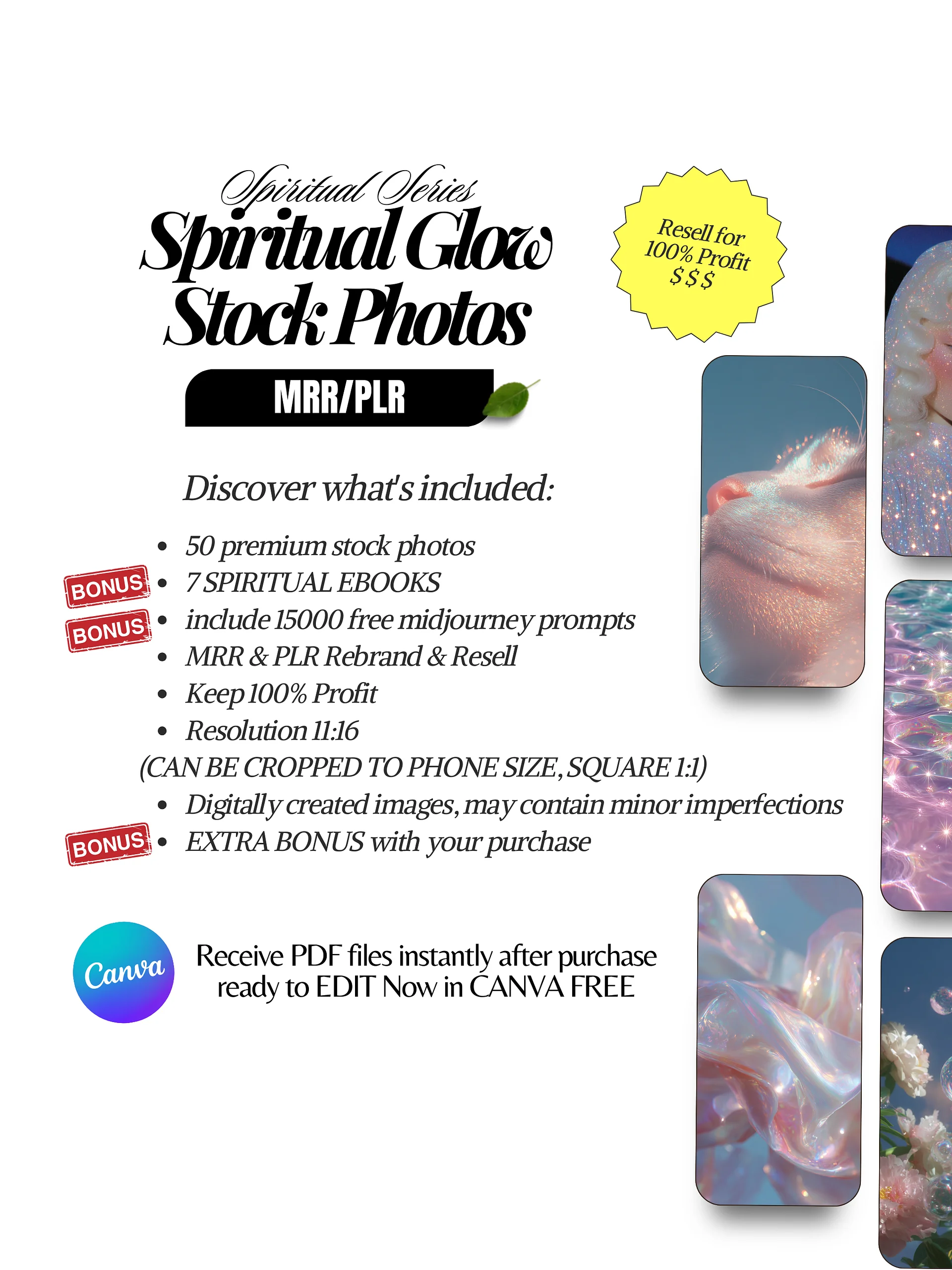 Spiritual Glow | 50 Aesthetic Stock Images (MRR Included) product image (7)