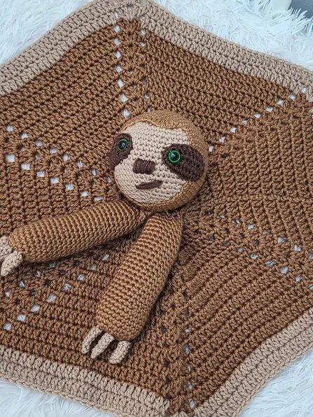 Smooch Sloth Lovey Crochet Pattern, Baby Comforter PDF Pattern - Crafting Happiness product image (2)