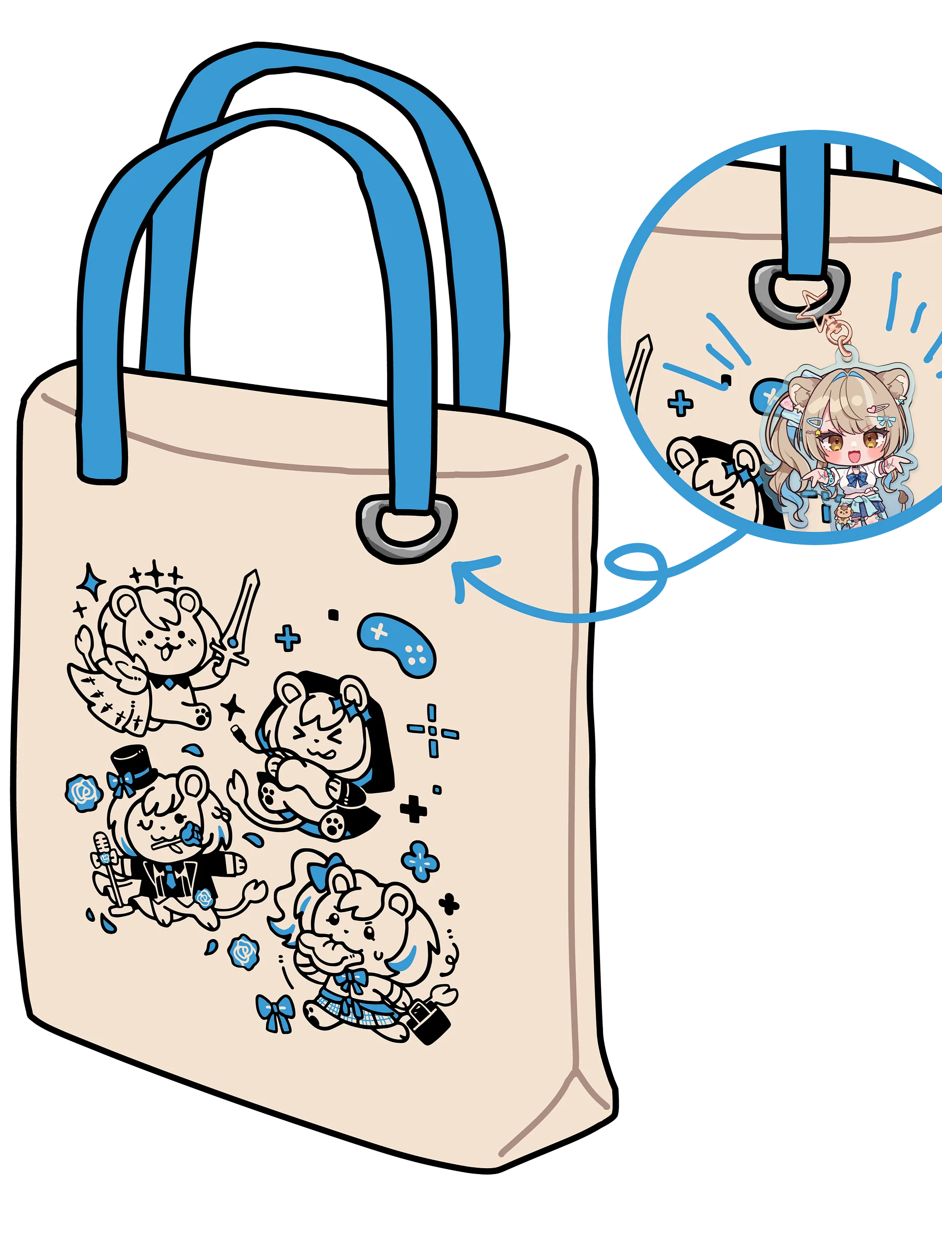 Hazumini Tote Bag product image (3)