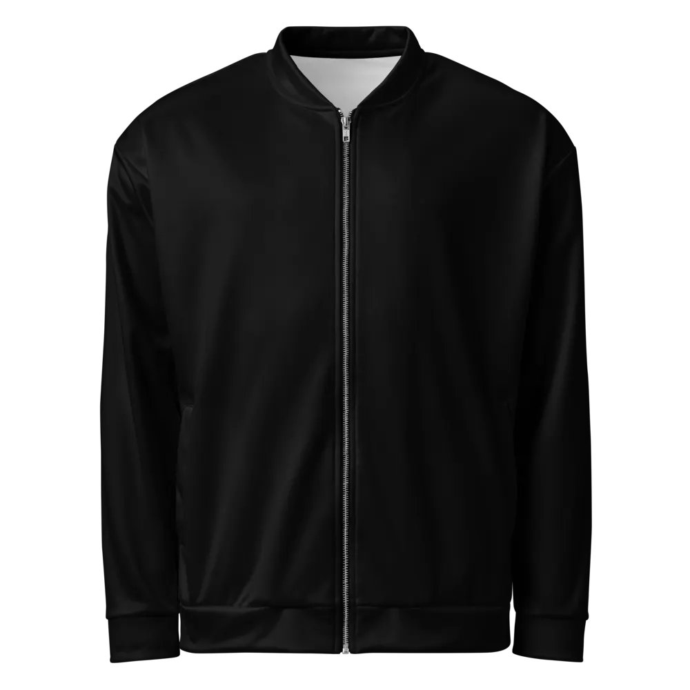 Deep and Dark Exclusive Premium Dark Black Bomber Jacket product image (1)