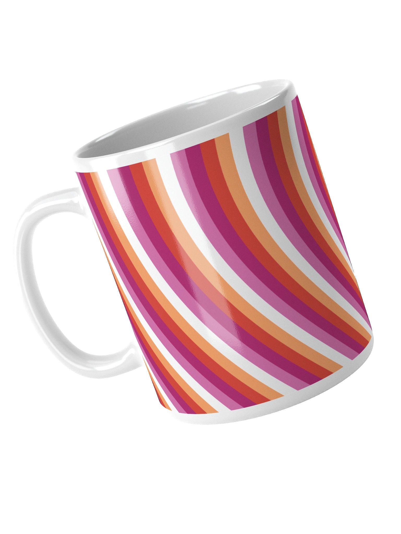 Lesbian Pride Hearts Mug (Left-handed) product image (4)