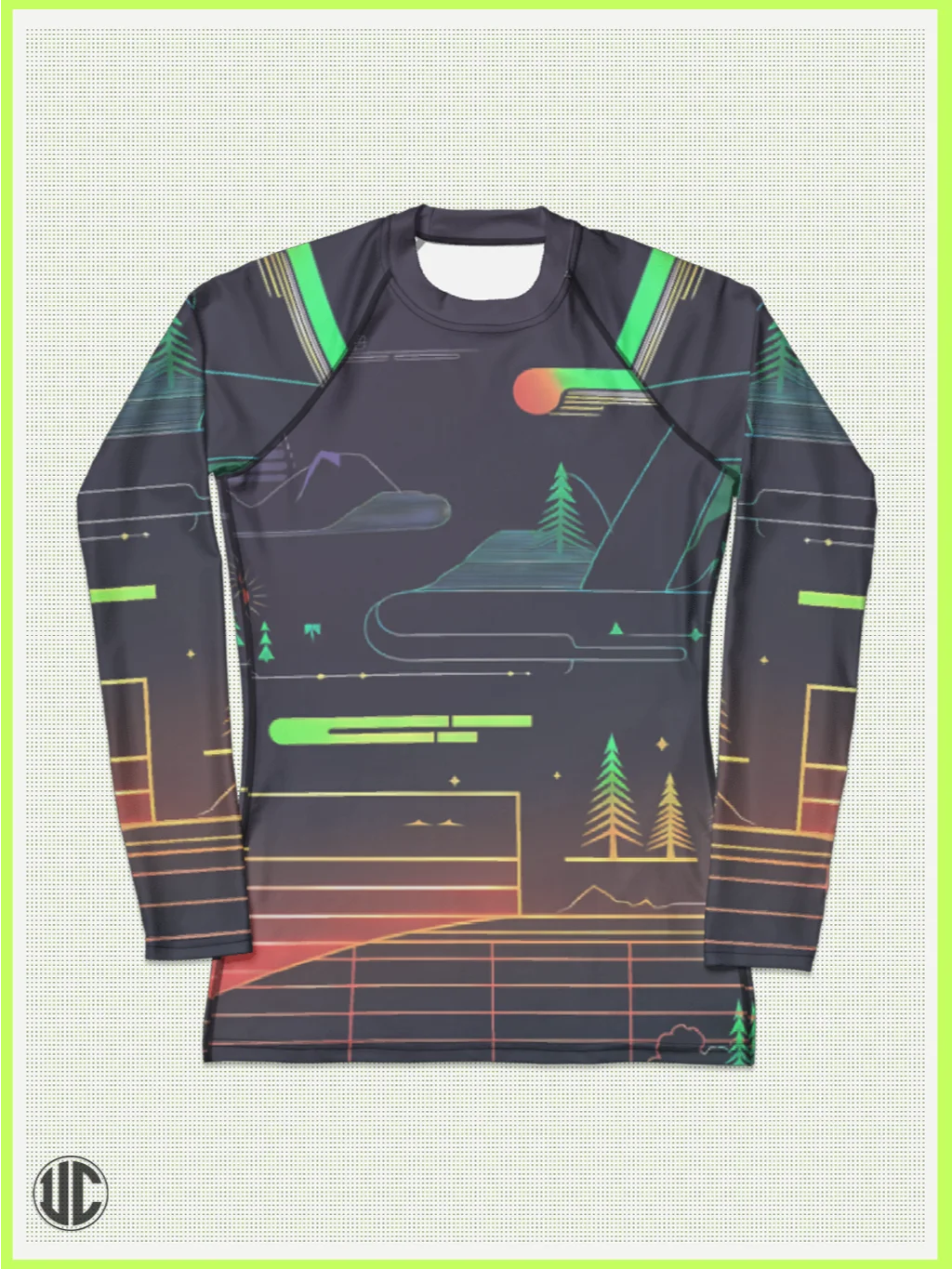 Neon Horizon – Women’s Rash Guard product image (4)
