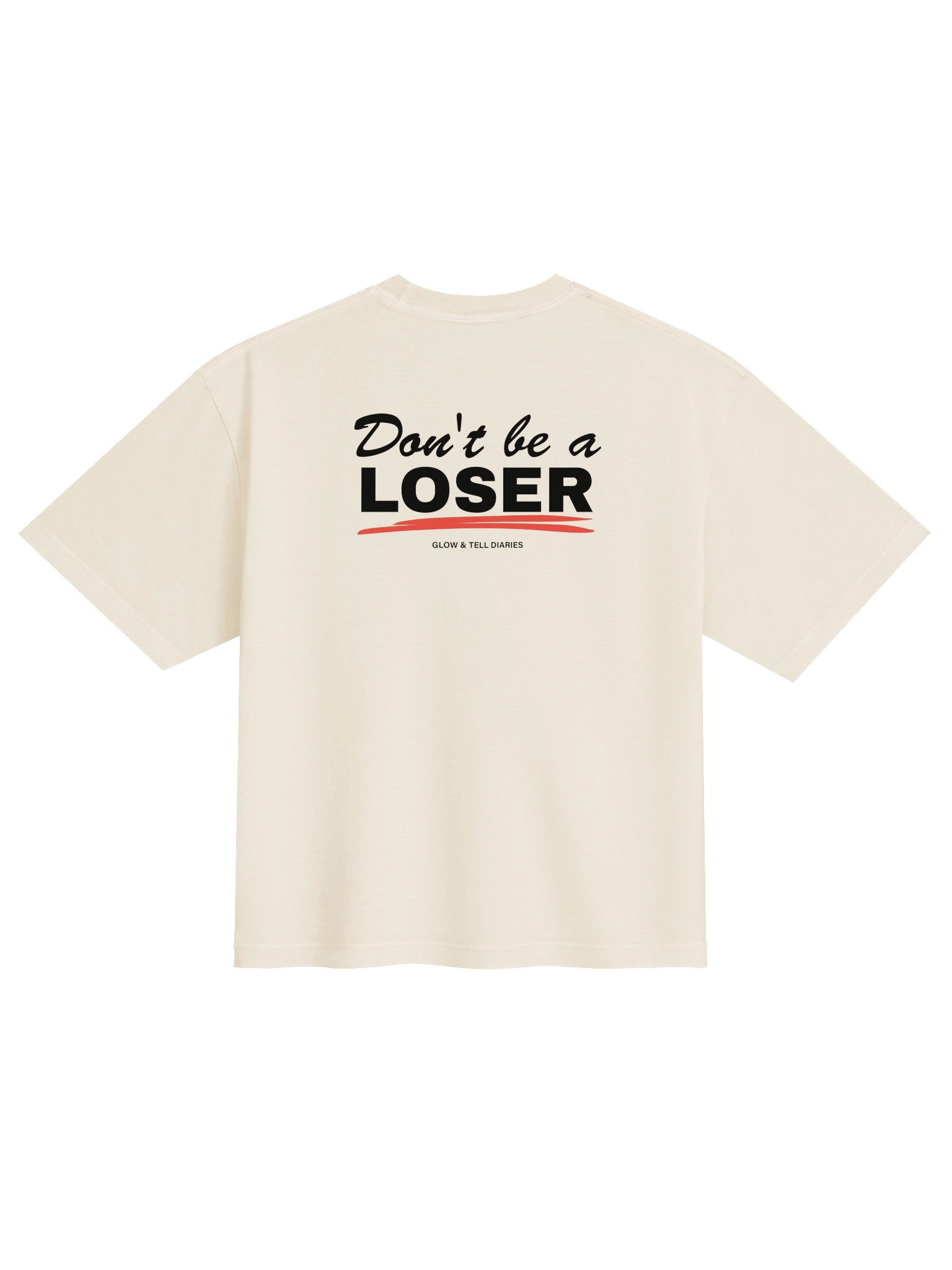 Don't be a LOSER womens boxy Tee Bone product image (2)
