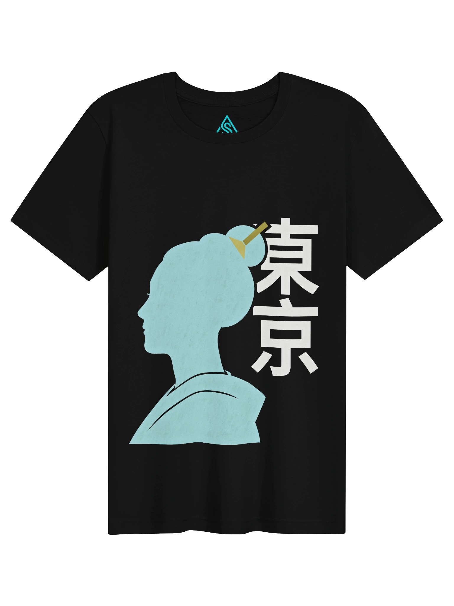 Blue-Haired Japanese Silhouette Tee — Sakamototo | Anime Streetwear | Neo-Tokyo Minimal Drop product image (1)