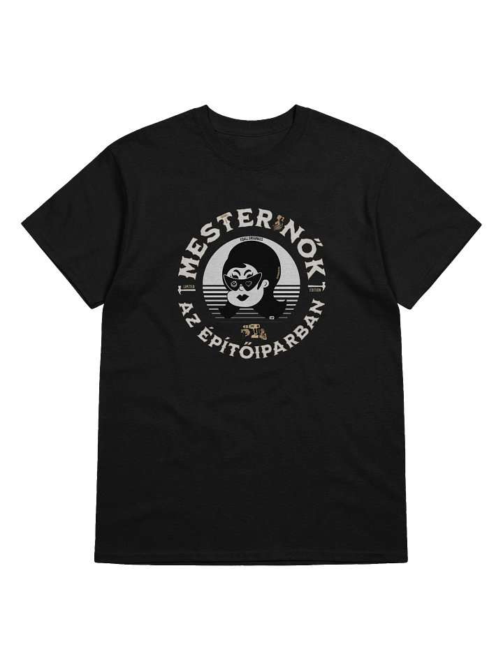 Laza Mesternő Retro Vibe_Unisex 100% Pamut Gildan Dizájn_EQALL.hu® Originals_Fek - Feh / Bézs product image (1)