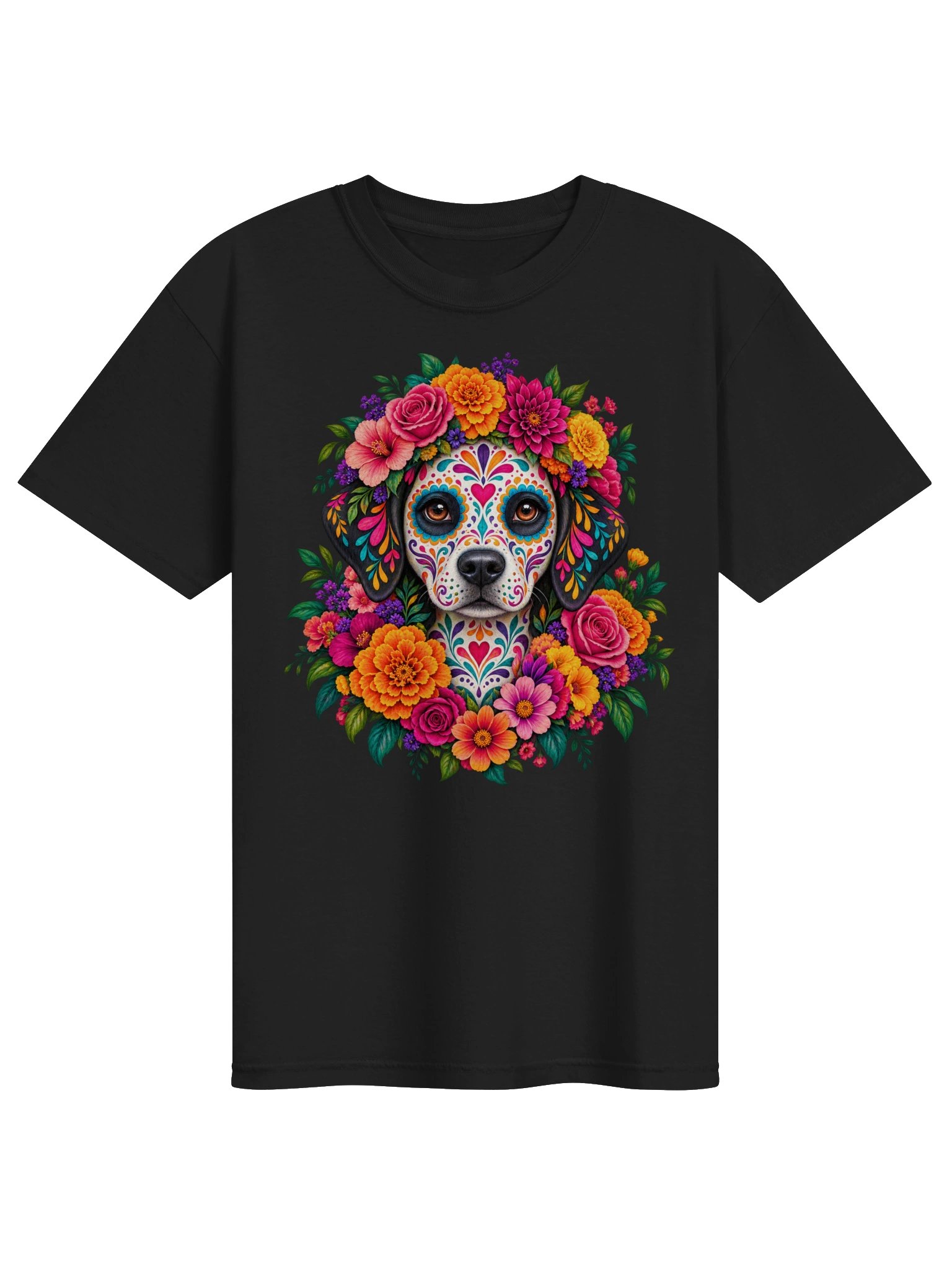 Día de los Muertos Floral Dog Tee product image (2)