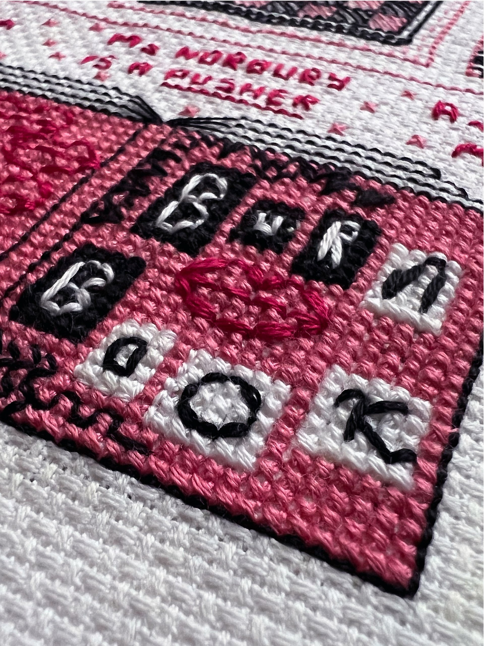 Pink Wednesdays • Blackwork Cross Stitch Pattern • PDF Digital Download product image (8)