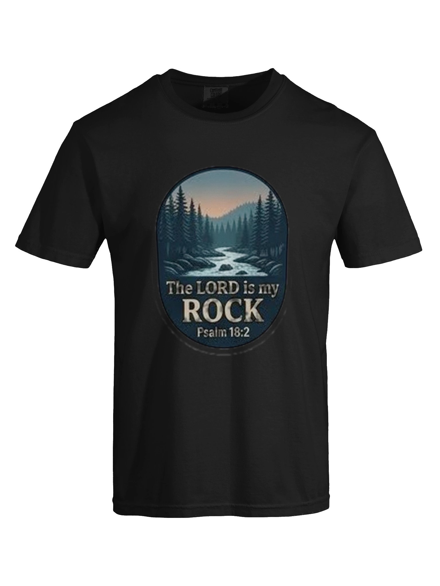 The Lord Is My Rock Oval Tee product image (75)