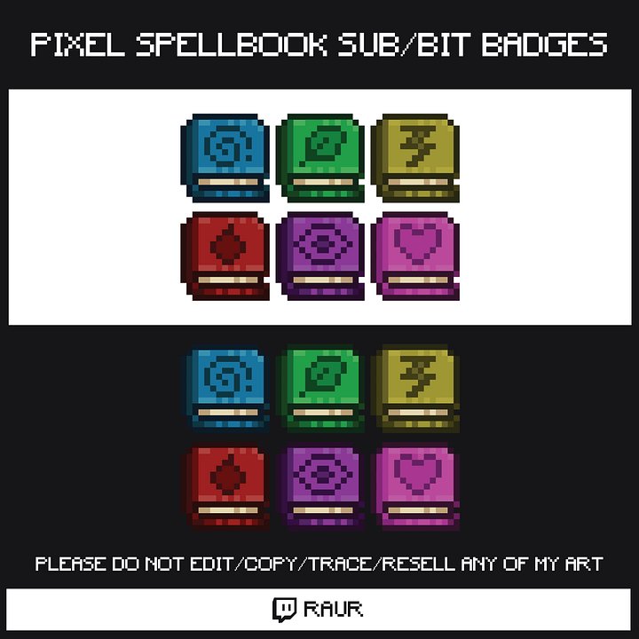 Twitch Pixel Spellbooks - Sub/Bit Badges product image (1)