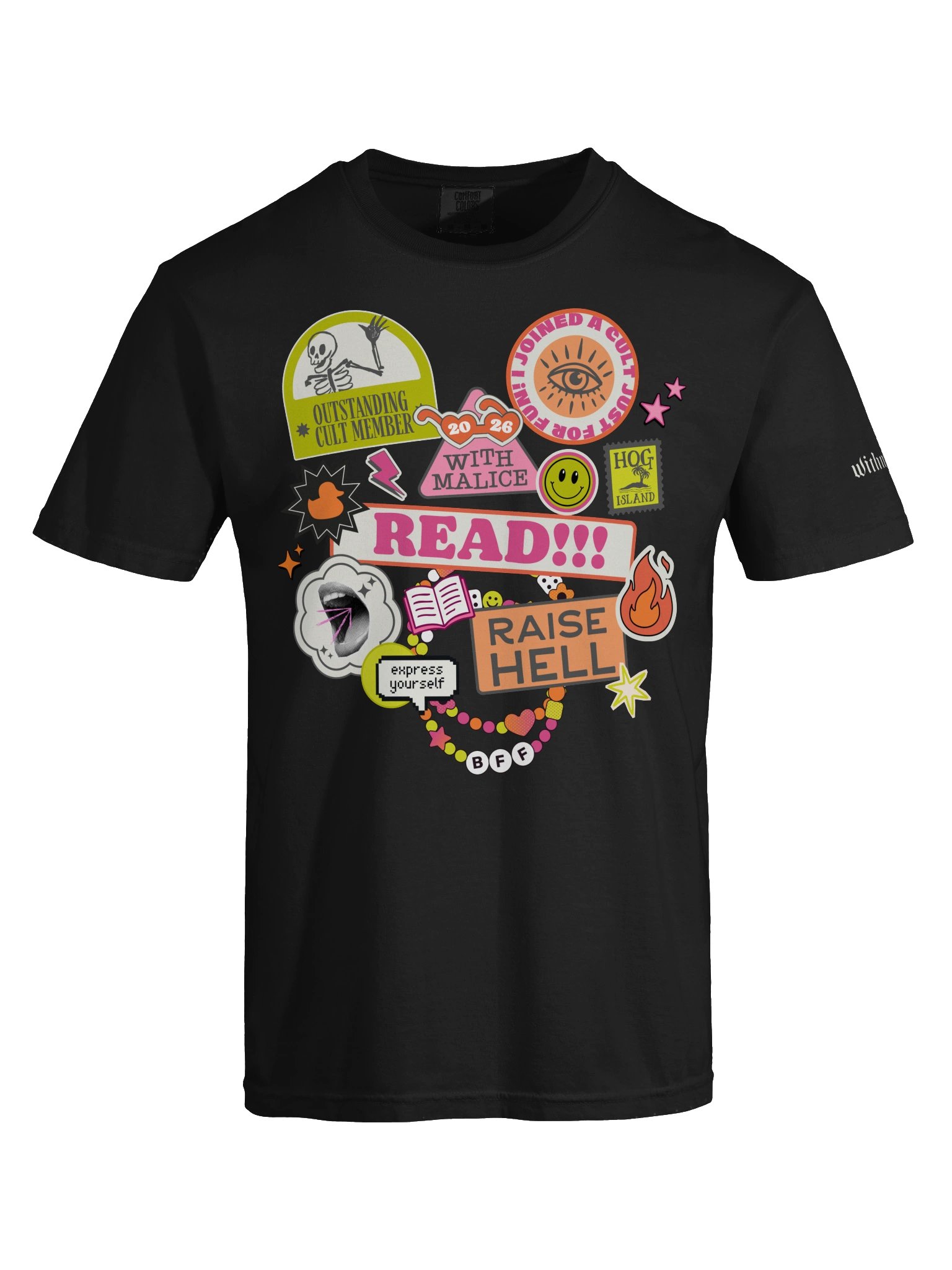 read & raise hell sticker shirt product image (52)