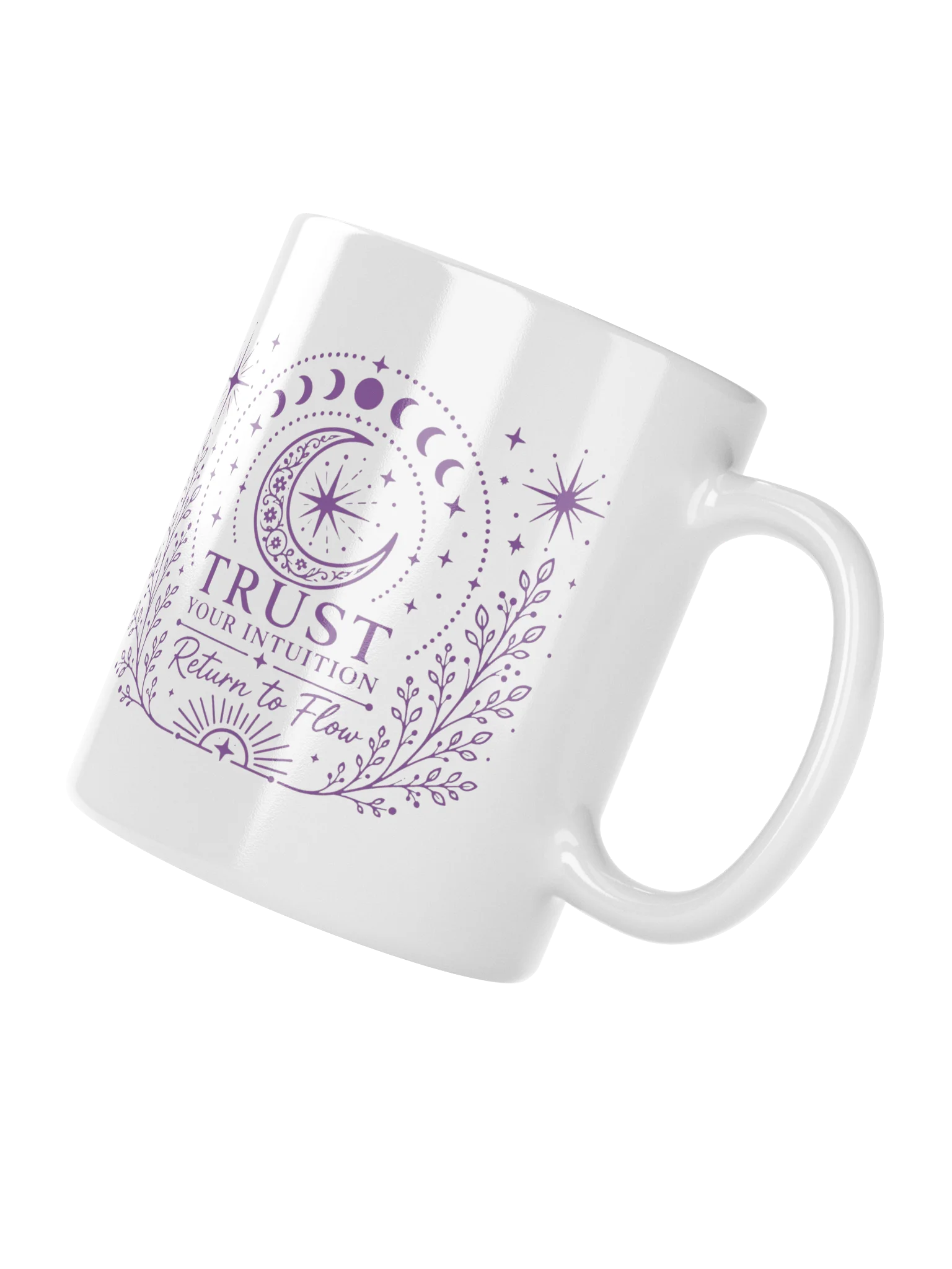 Trust Your Intuition White and Purple Mug product image (4)