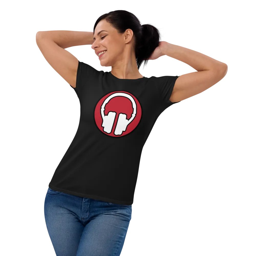 Women's Headphones Front | Tribe Back Print Gildan Middleweight T-Shirt product image (12)