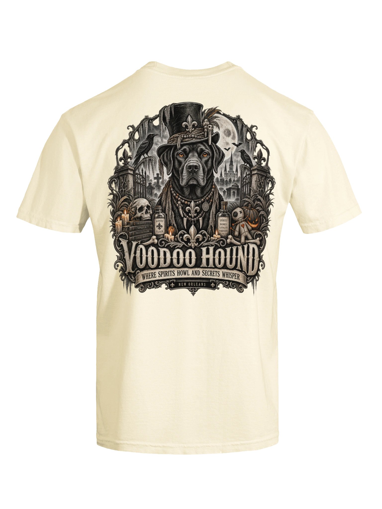 Voodoo Hound New Orleans Halloween Tee product image (27)