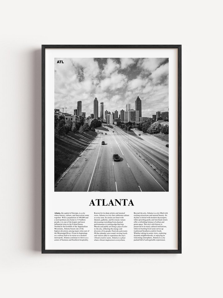 Atlanta 03 Newspaper Poster | Framed product image (5)