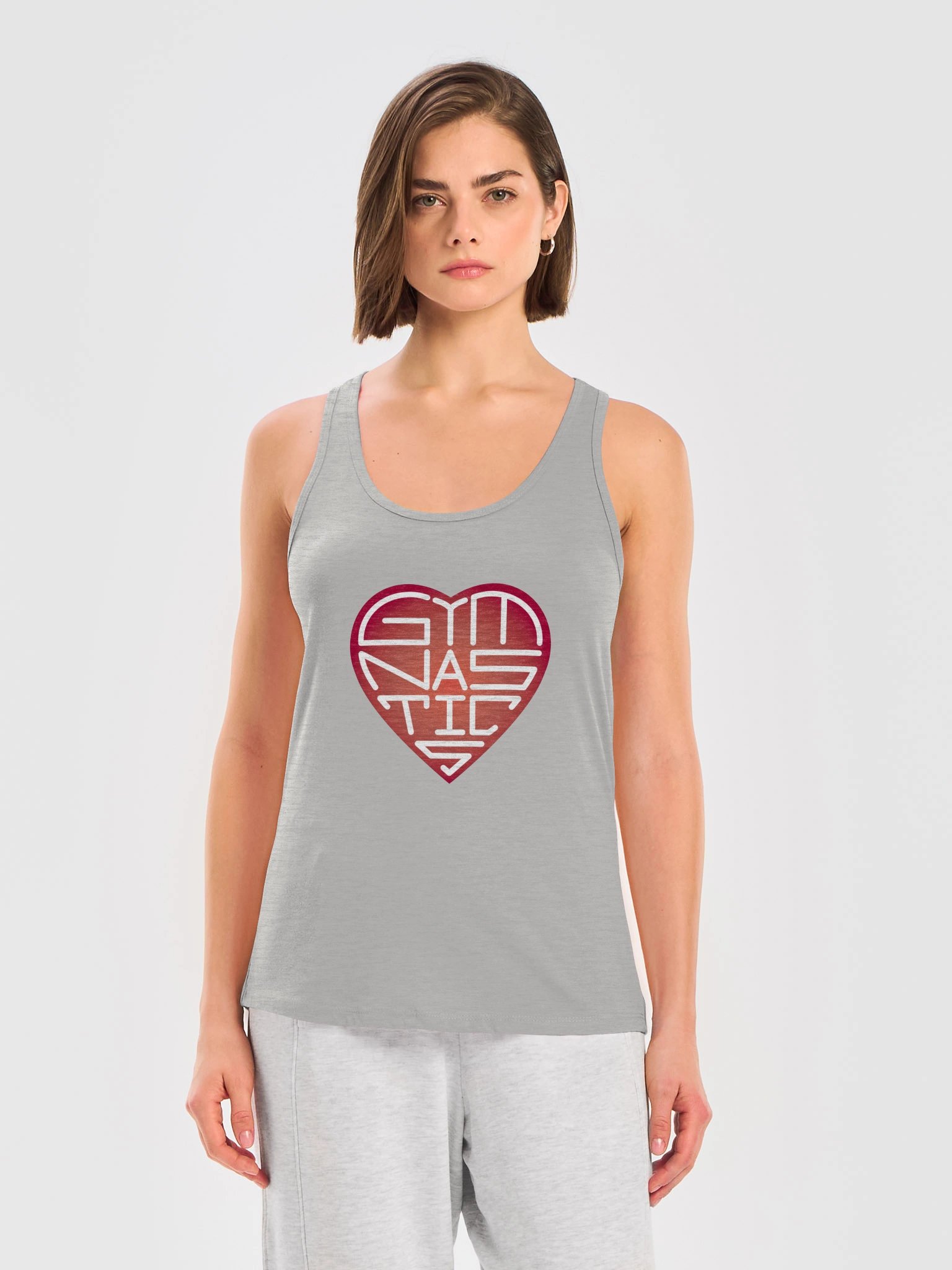 Heart-Shaped (Red) Gymnastics Tank Top product image (5)