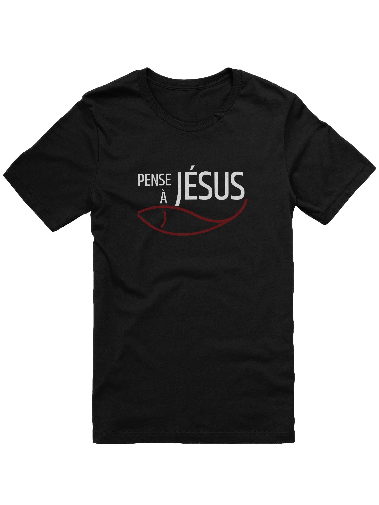 "Pense à Jésus" Evangelism T-Shirt – Share the Gospel in French product image (5)