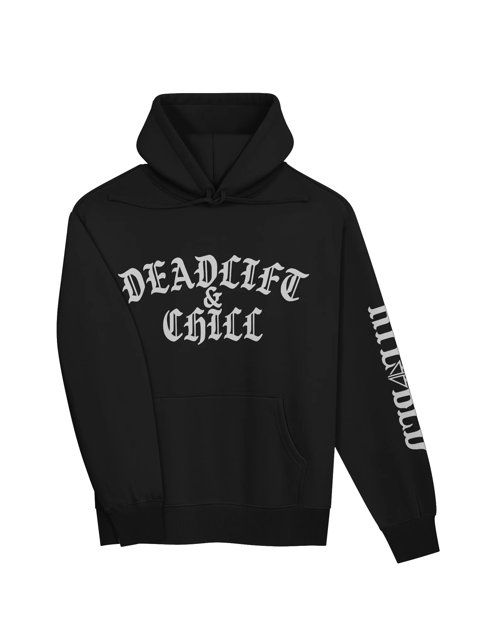DEADLIFT & CHILL HOODIE (WHITE LOGO) product image (3)