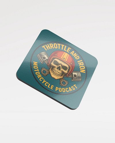 Your coffee table can have a little garage character, too.

Throttle & Iron “Skull & Pistons” Motorcycle Coaster brings a ret...