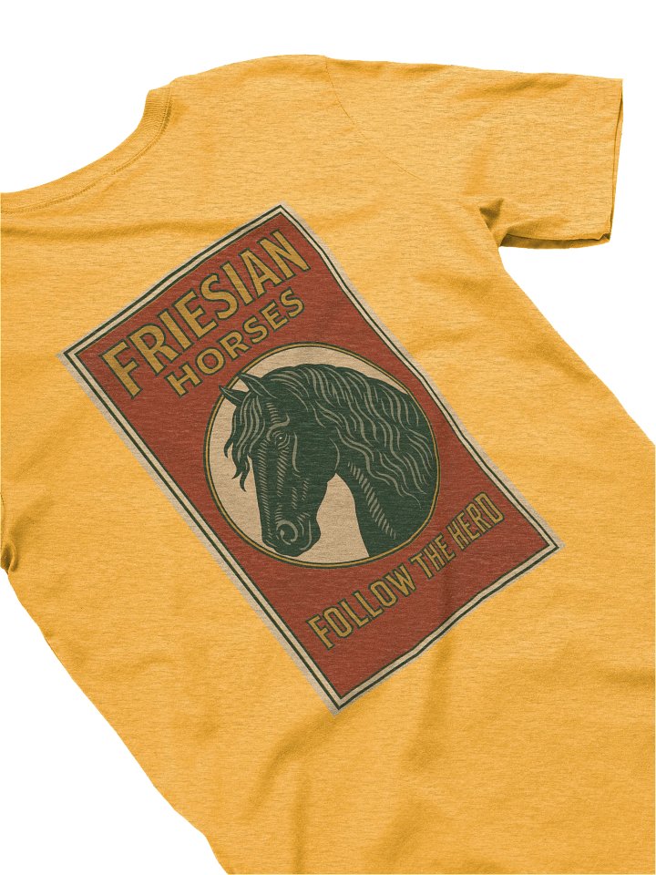 Vintage Friesian horses premium t-shirt product image (1)