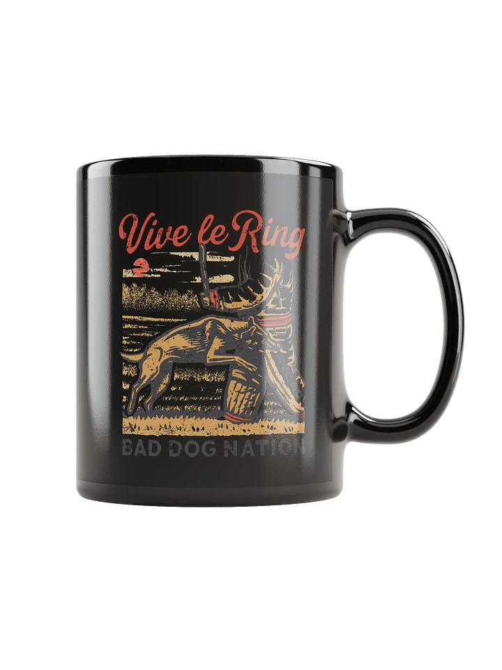 Vive le Ring - Black ceramic mug product image (2)
