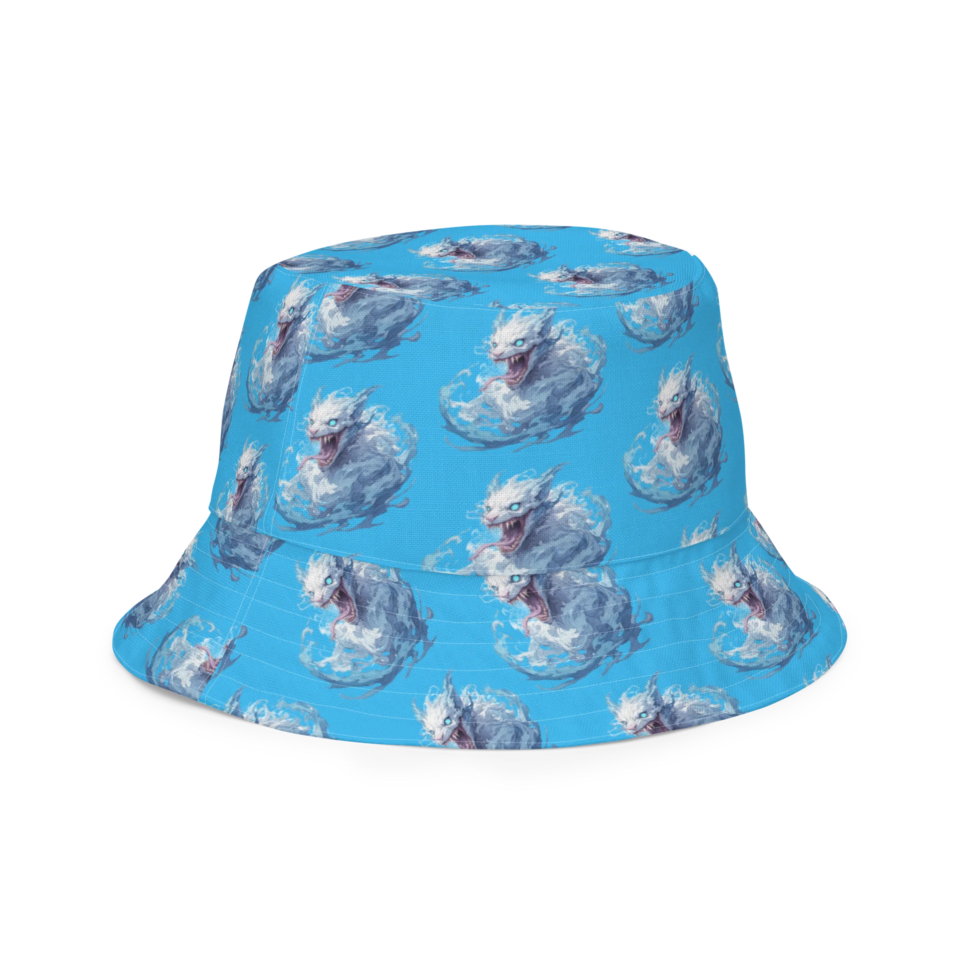 Cyan Creature Tile Reversible Bucket Hat product image (5)