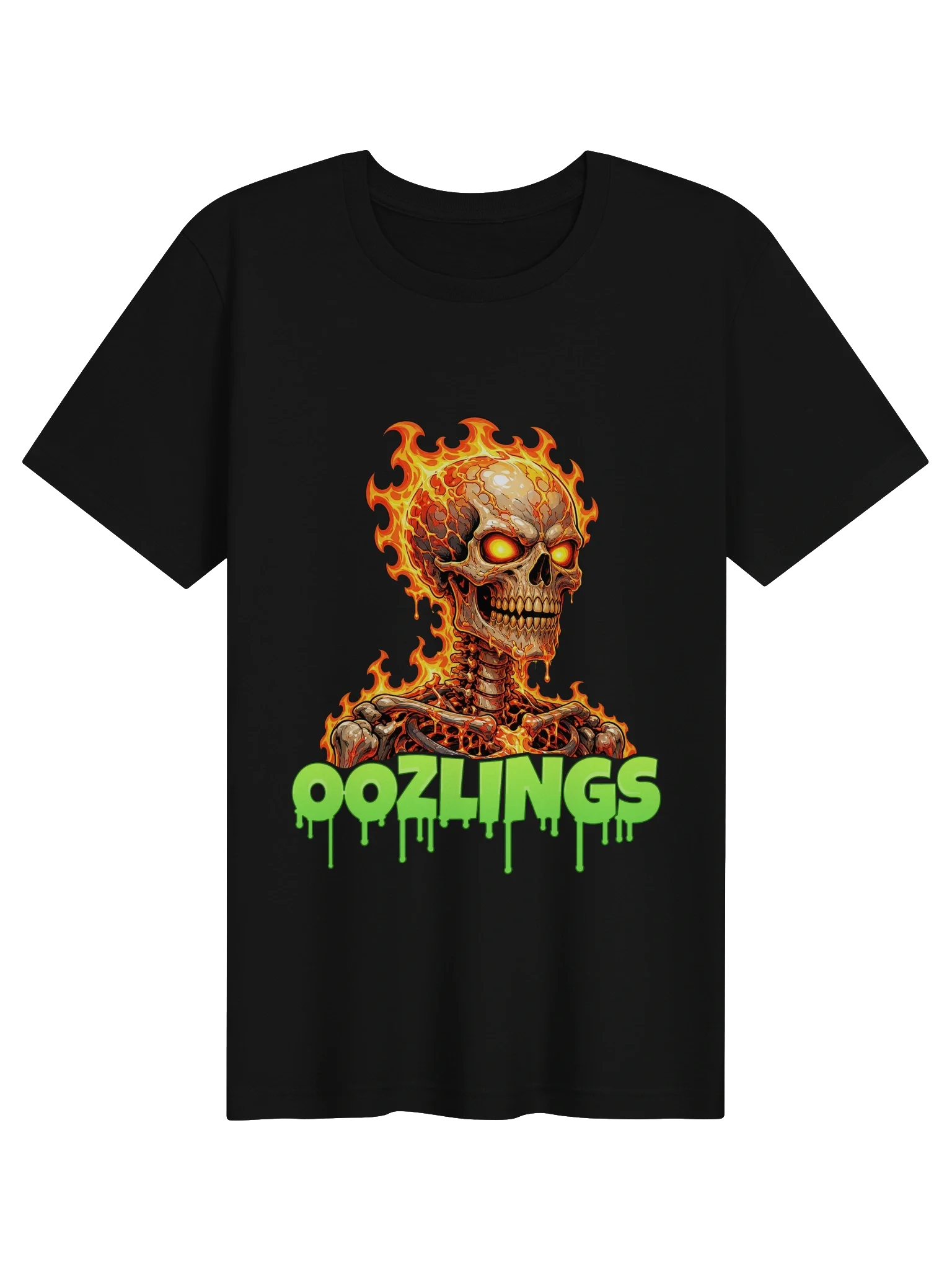 Fire Skull Tee in Black