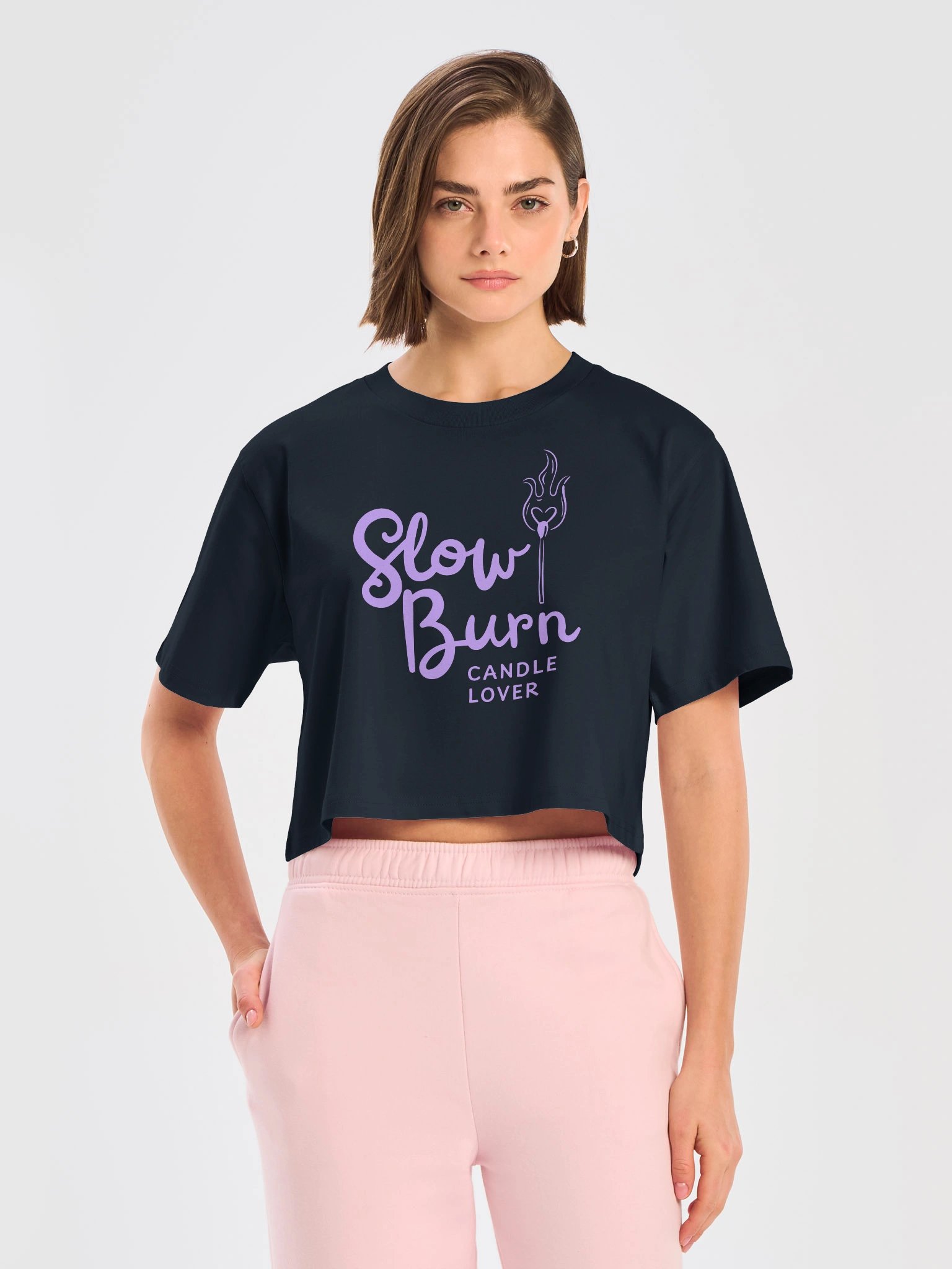 Slow Burn Candle Lover | Purple Flame Crop product image (4)