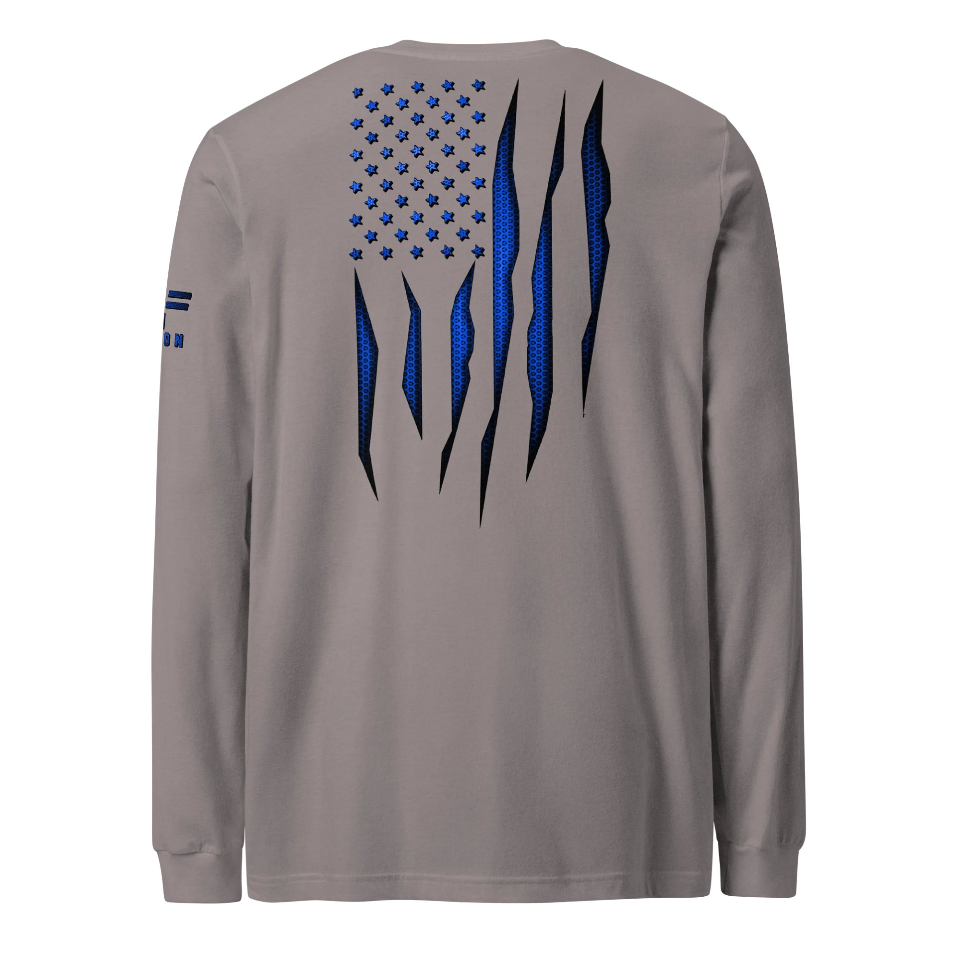 Blue Carbon Onyx American Flag Long Sleeve product image (11)