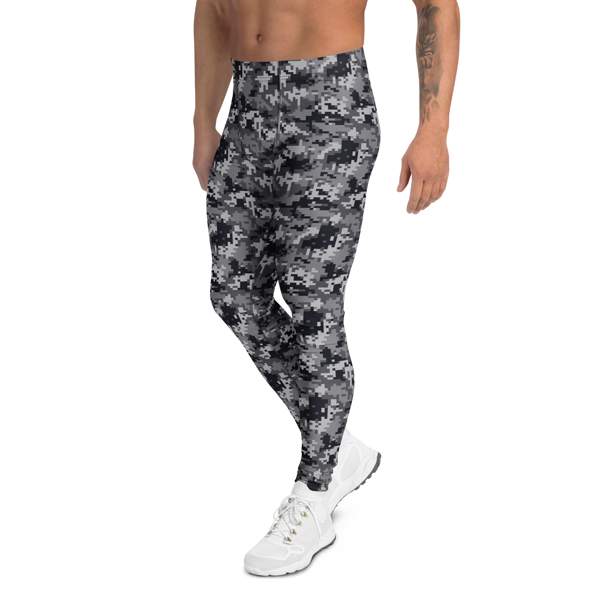 Comfortable Men’s Leggings Digital Camo Pixel product image (4)