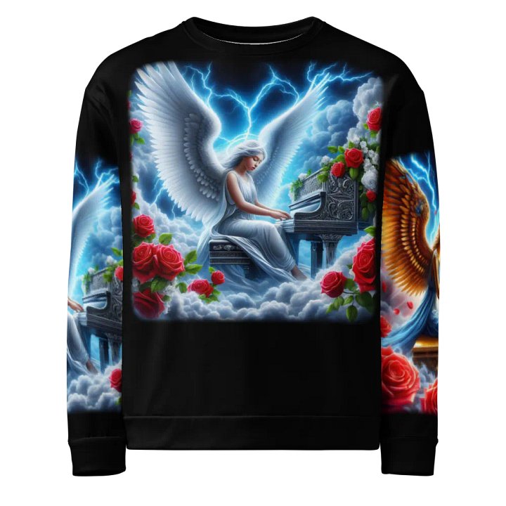 Angels making Music with a Piano - All-Over Unisex Sweatshirt #26 product image (1)