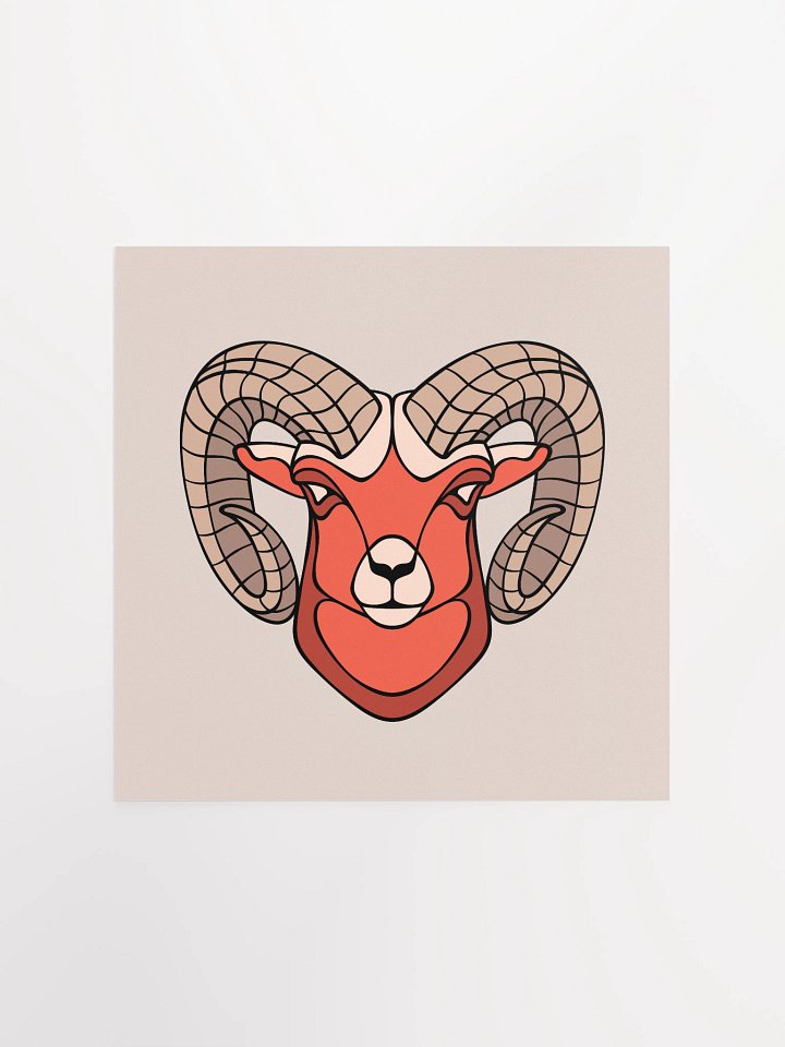 Bighorn Sheep - Square Matte Paper Poster product image (1)