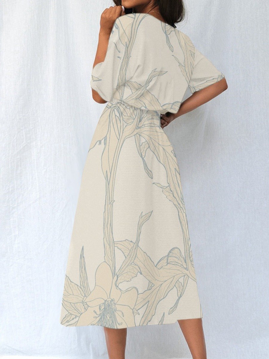 Elegant Flora Print Maxi Dress product image (4)