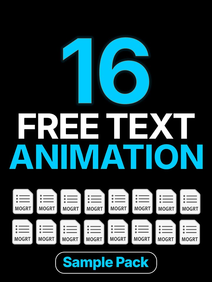 16 Free Text Animations - Premiere Pro and After Effects product image (1)