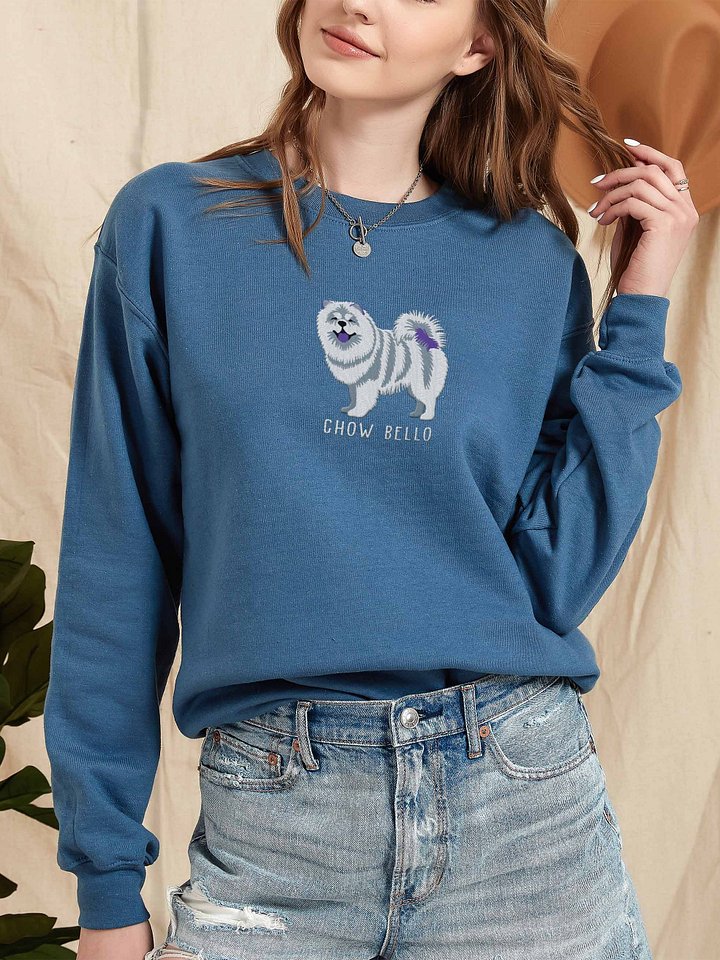 Chow Bello Sweatshirt(Embroidered) of a Chow Chow(White) product image (2)