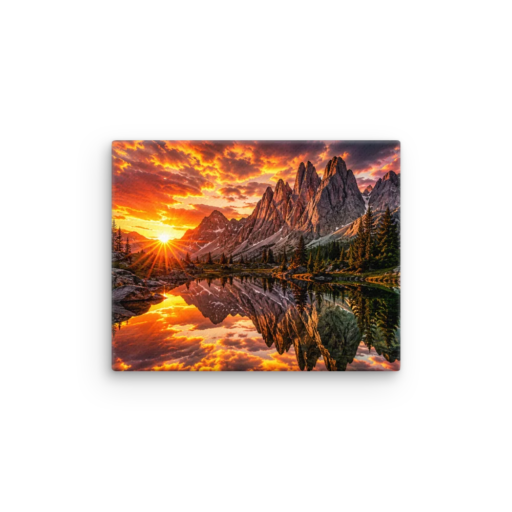 Sunlit Alpine Reflection Canvas product image (12)