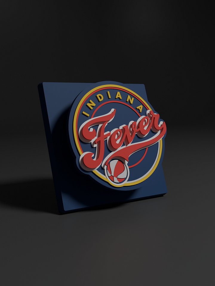 Indiana Fever 3D Printed Floating Logo Sign (Digital File Only) product image (1)