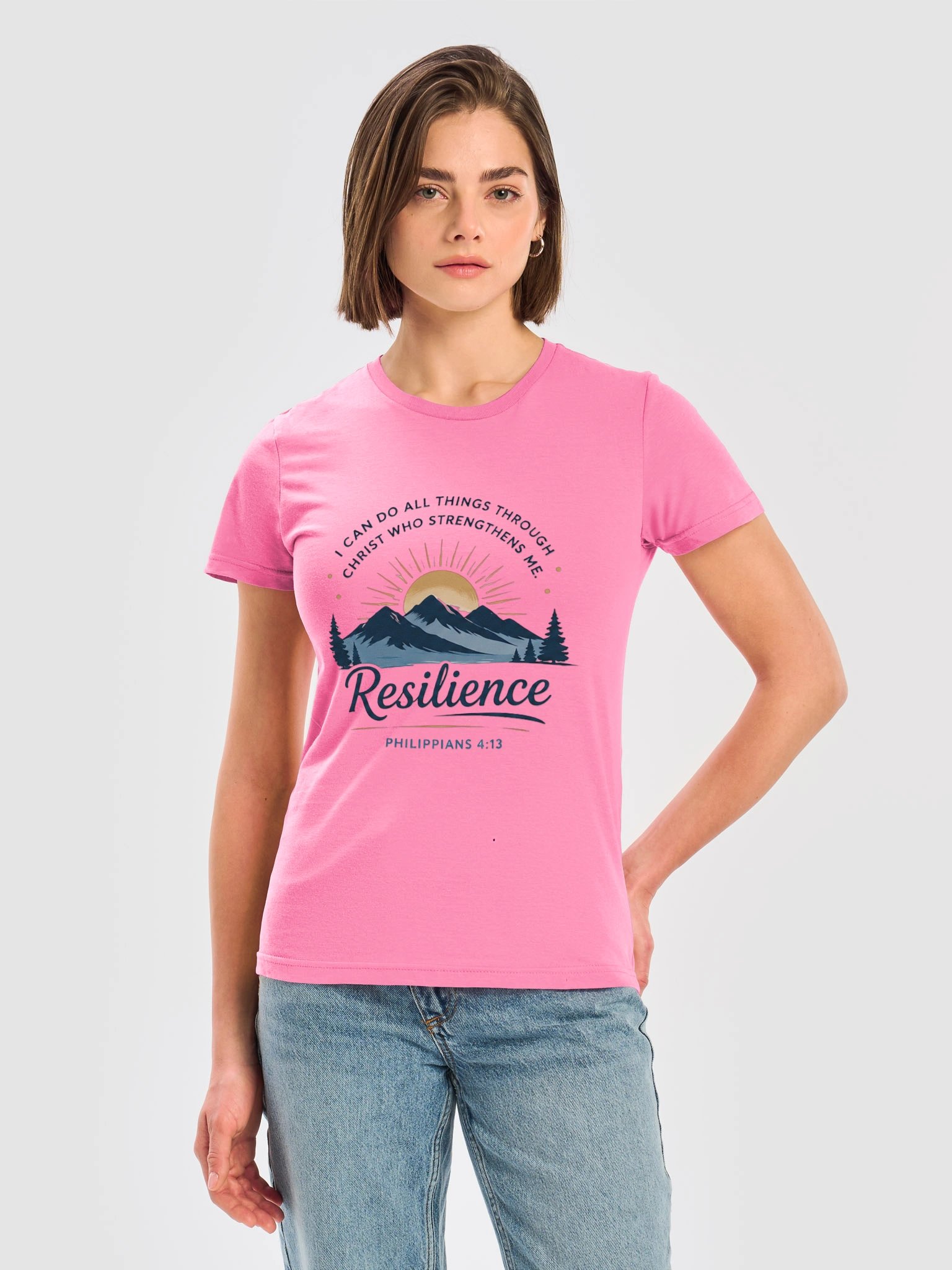 Philippians 4:13 Resilience Women’s T-Shirt product image (5)
