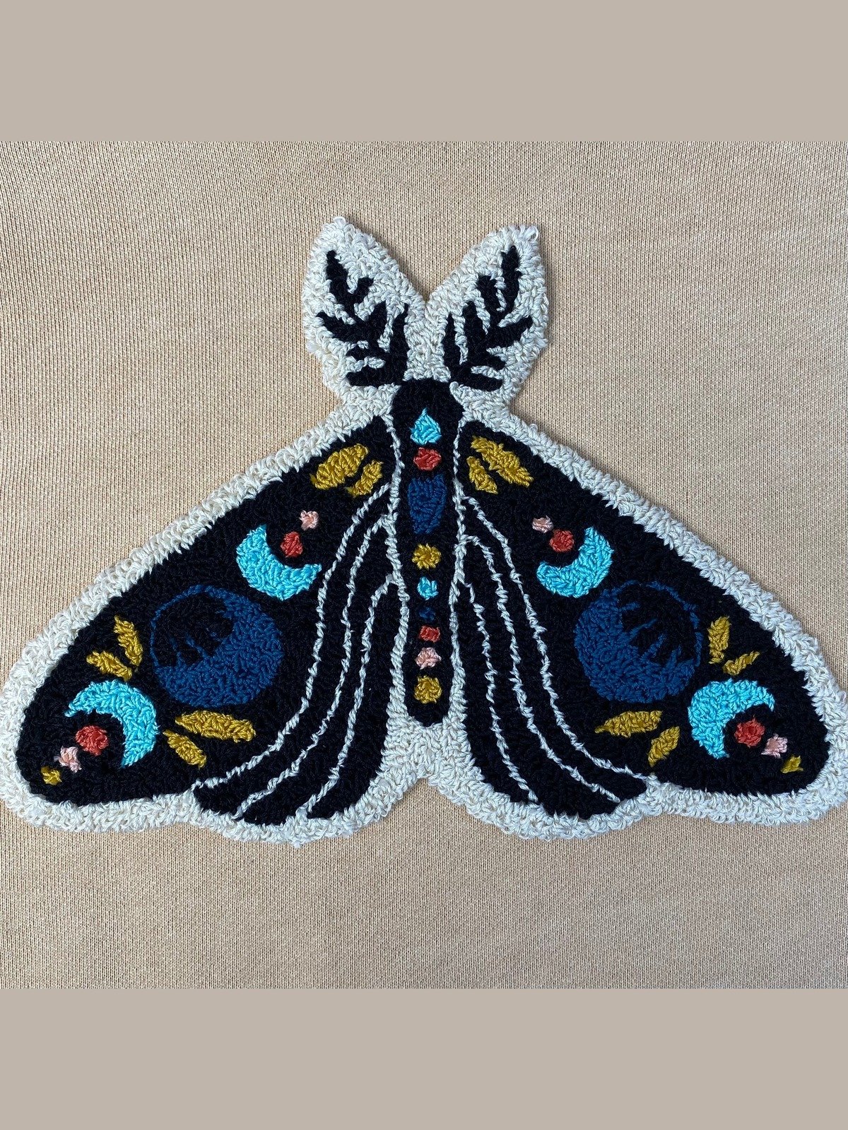 Celestial Moth Punch Needle Embroidery (Digital PDF Pattern) product image (1)