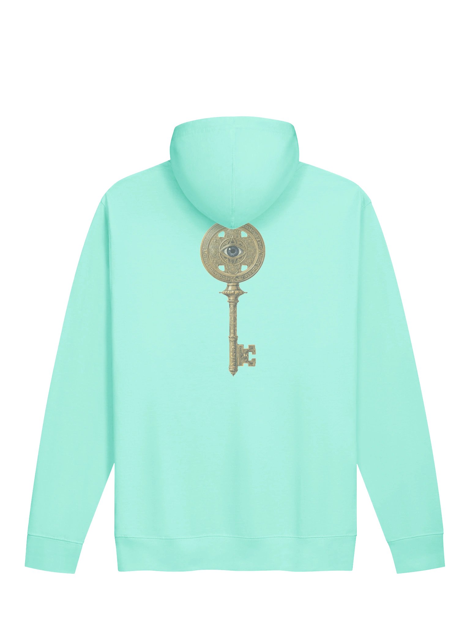 The Gatekeeper’s Key – Mint Horizon Edition (Front & Back Print) | Unisex Midweight Hoodie product image (2)