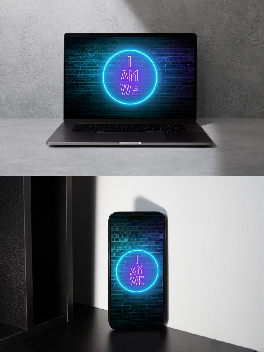 I Am We – Neon System Wallpaper (2 Versions) product image (1)