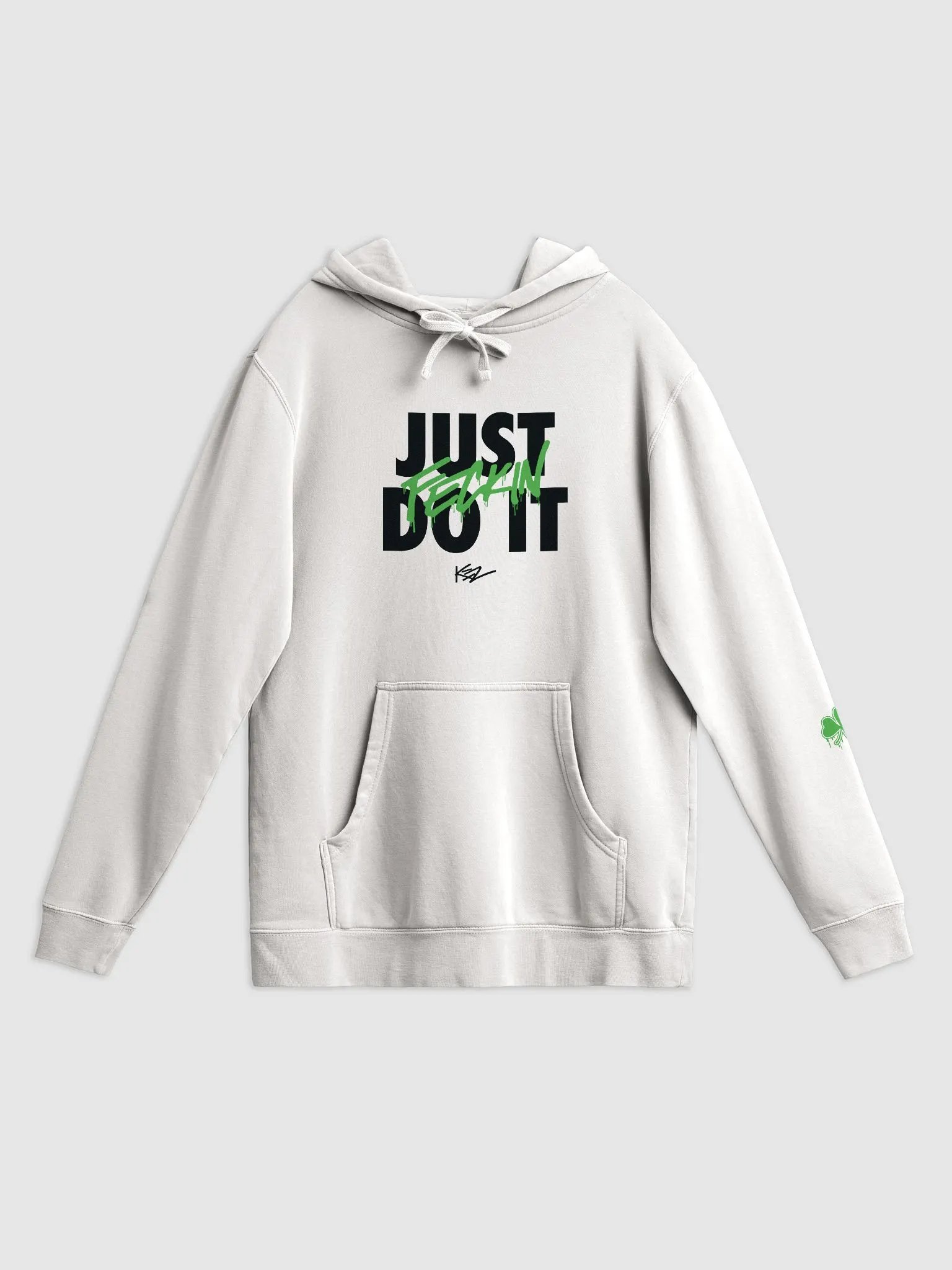 JUST FECKIN DO IT HEAVYWEIGHT HOODIE - IVORY product image (1)