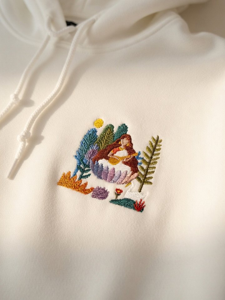 Om Aim Saraswatyai Namaha - Hoodie (WHITE) product image (1)