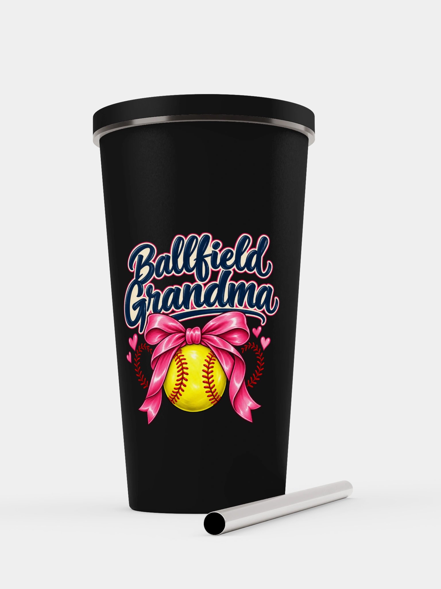 Ballfield Grandma Tumbler | Insulated Cup with Straw product image (5)