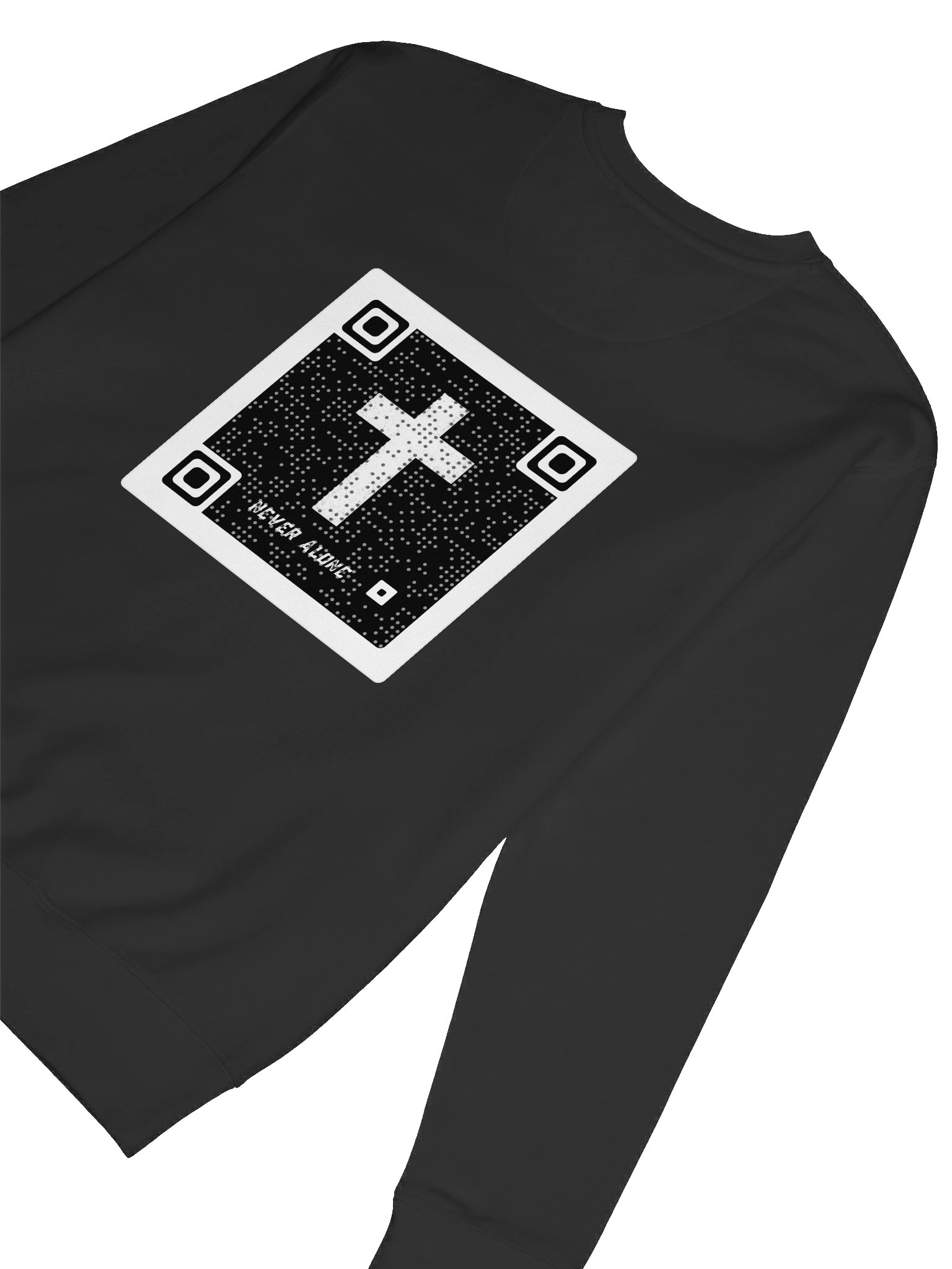 Never Alone QR code Sweatshirt product image (9)