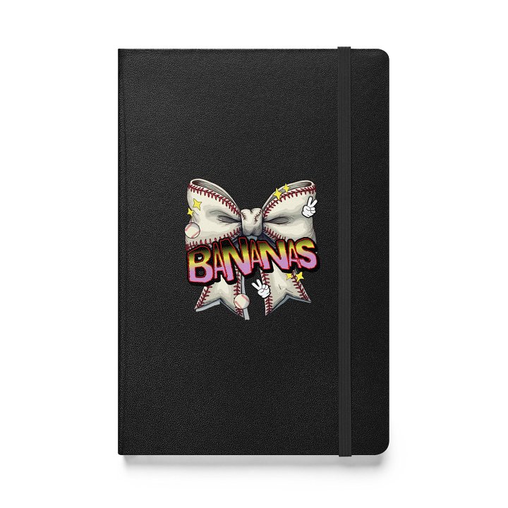 Bananas Bow Baseball Hardcover Journal product image (1)