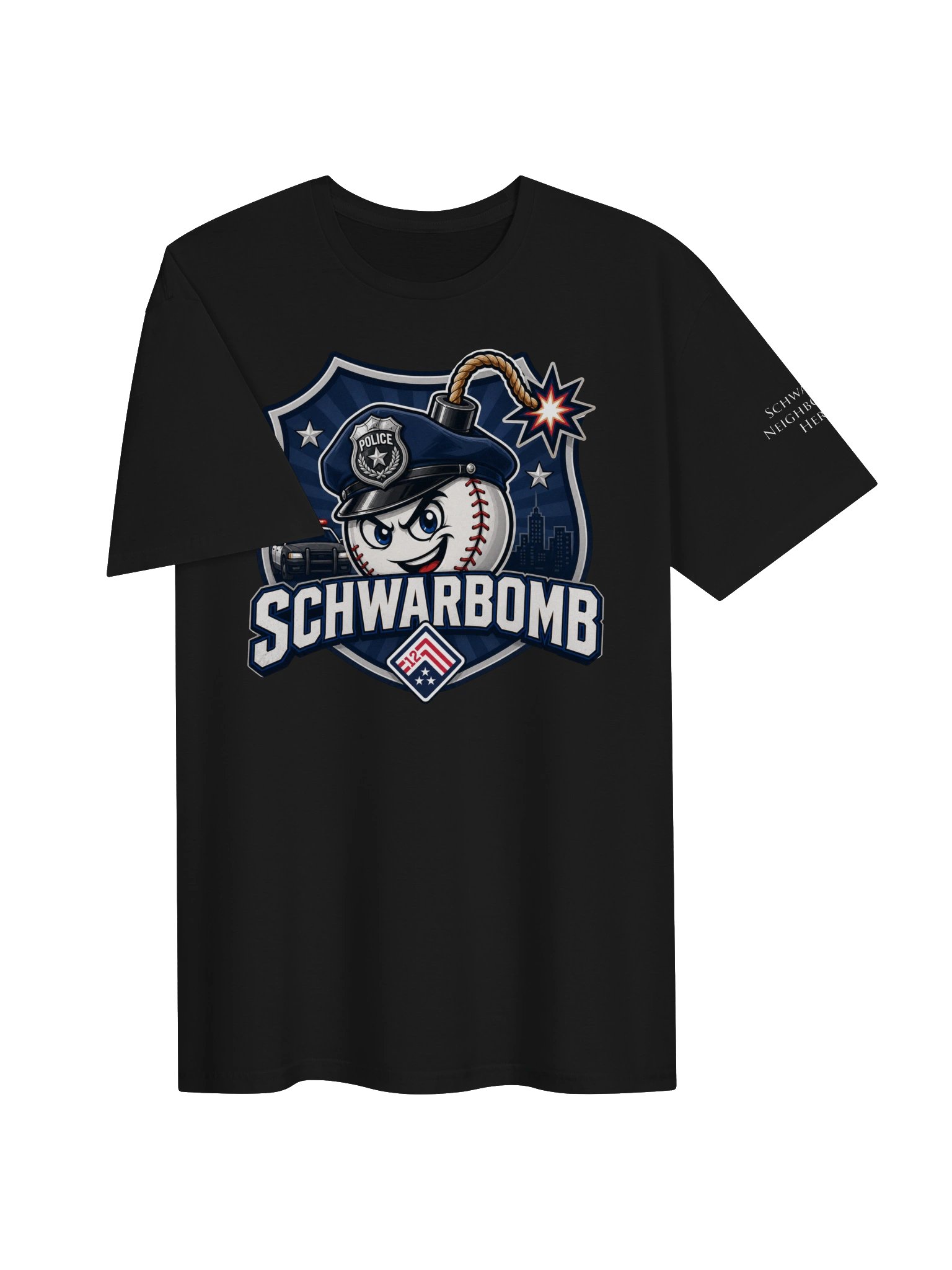 Schwarbomb Buddy ADULT Tee (Police) product image (3)