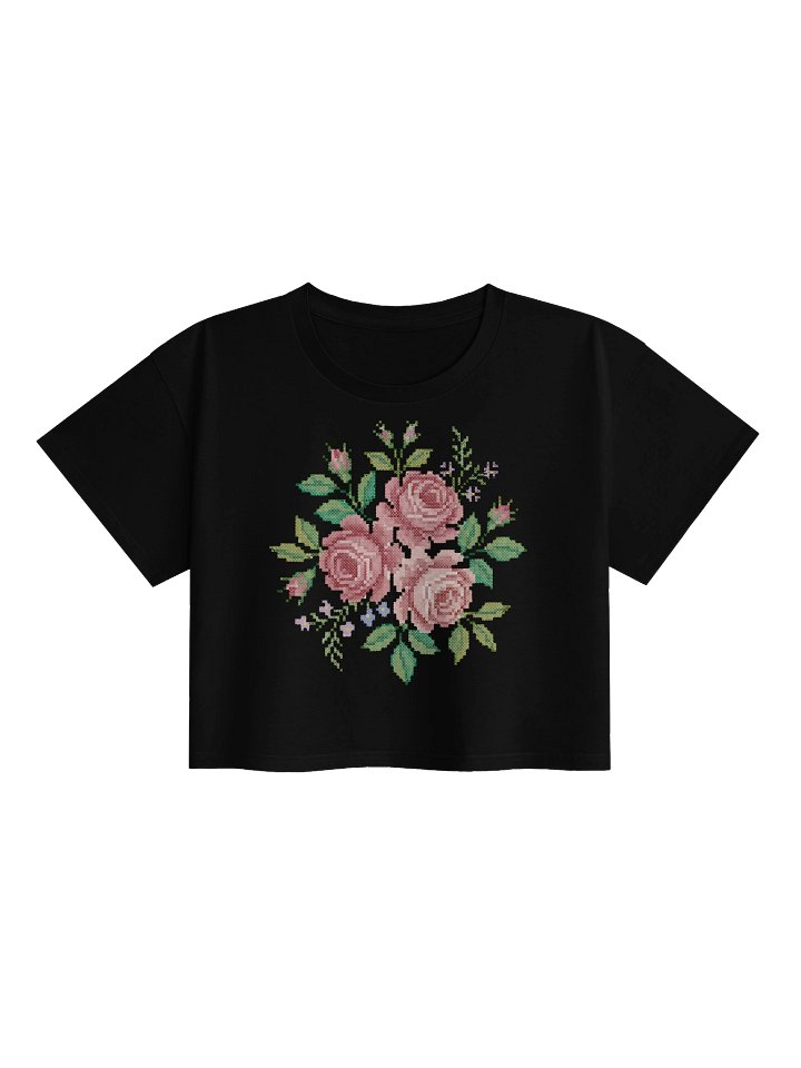 Pixel Bloom Floral Crop Top product image (1)