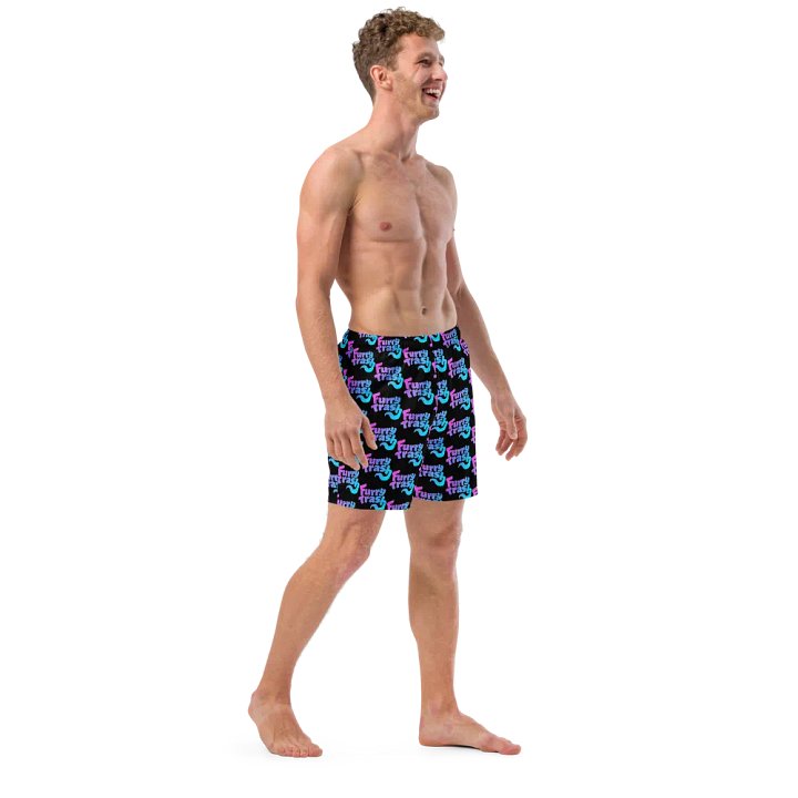 Furry Trash Swimtrunks – Bubble Logo (Twilight on Black) product image (2)