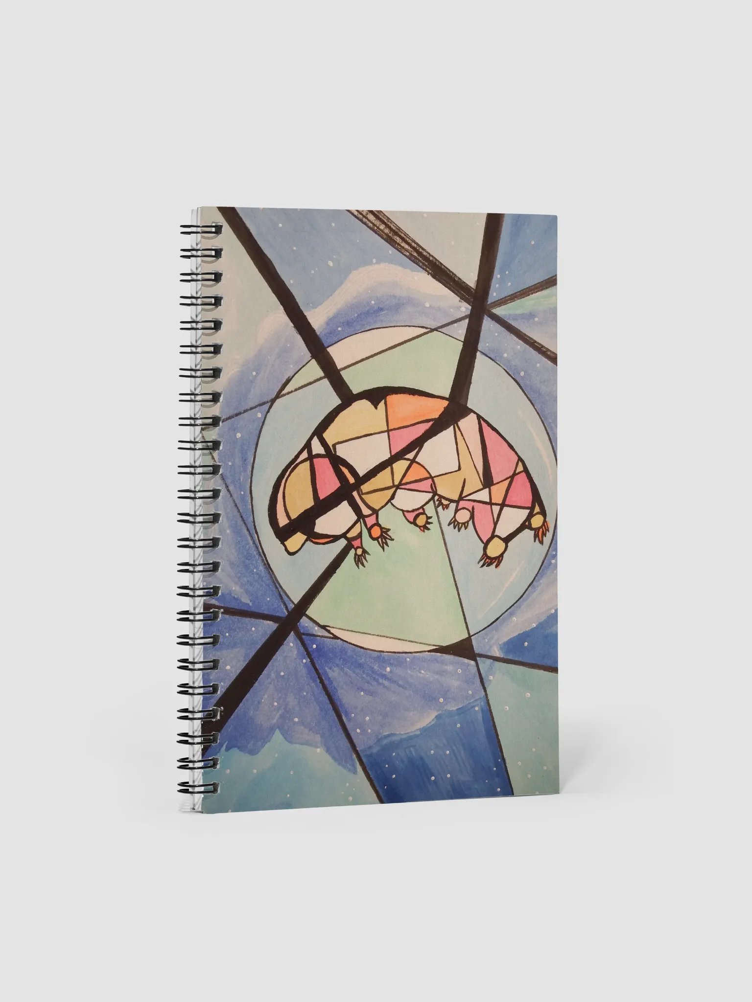 Cubism Painting: The Dream of a Tardigrade Spiral Notebook by Allcolor product image (1)